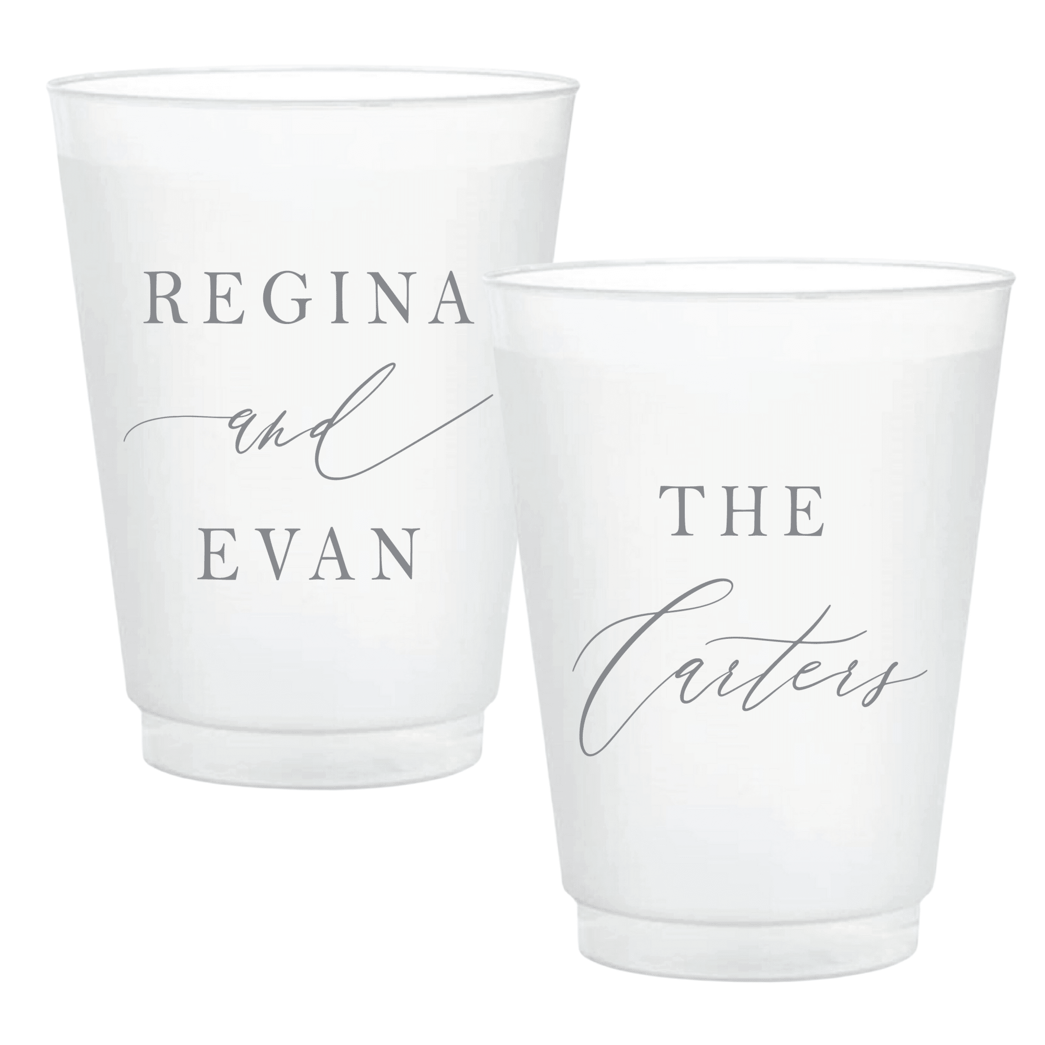 Personalized Frosted Wedding Cups - Cup - Frosted