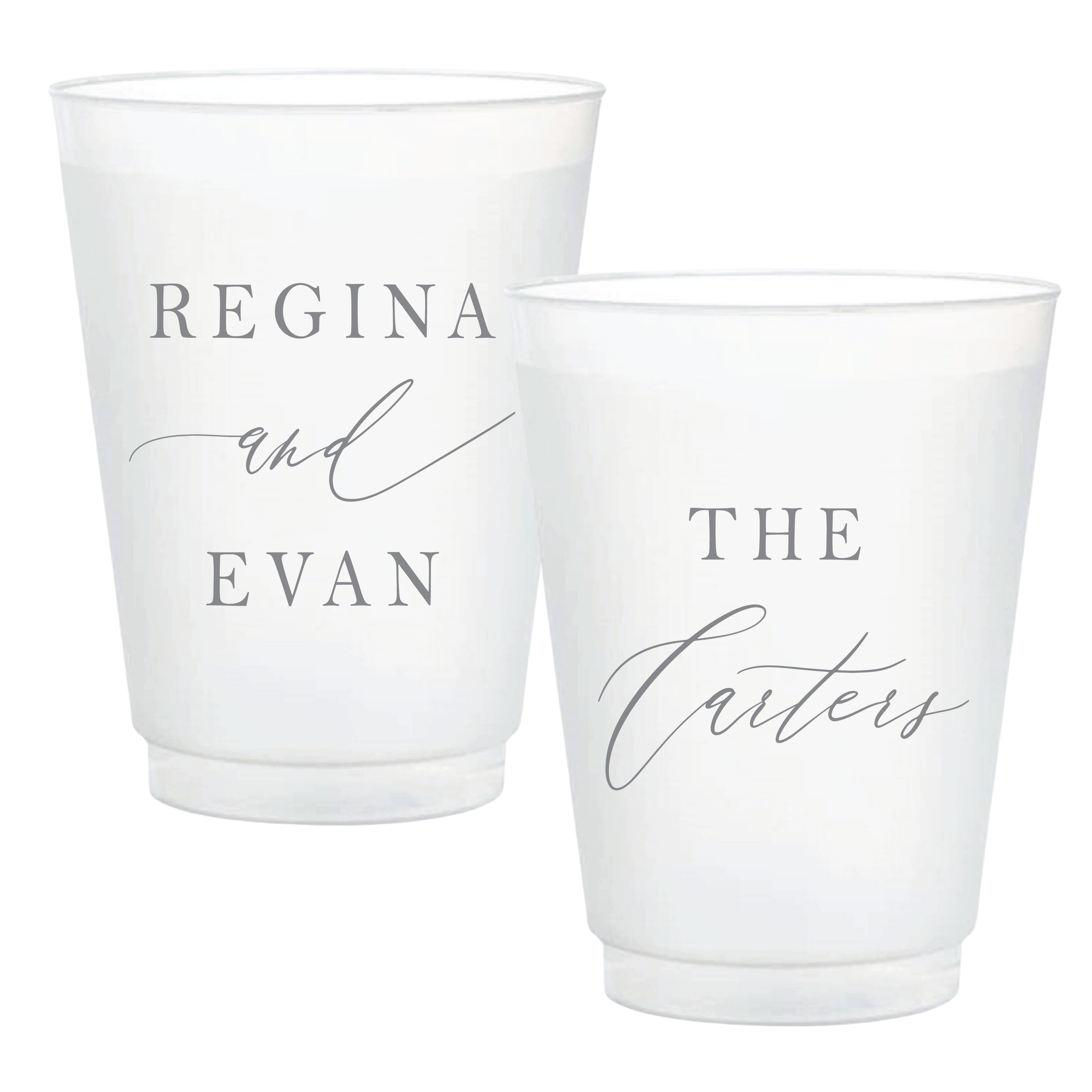 Personalized Frosted Wedding Cups - Cup - Frosted