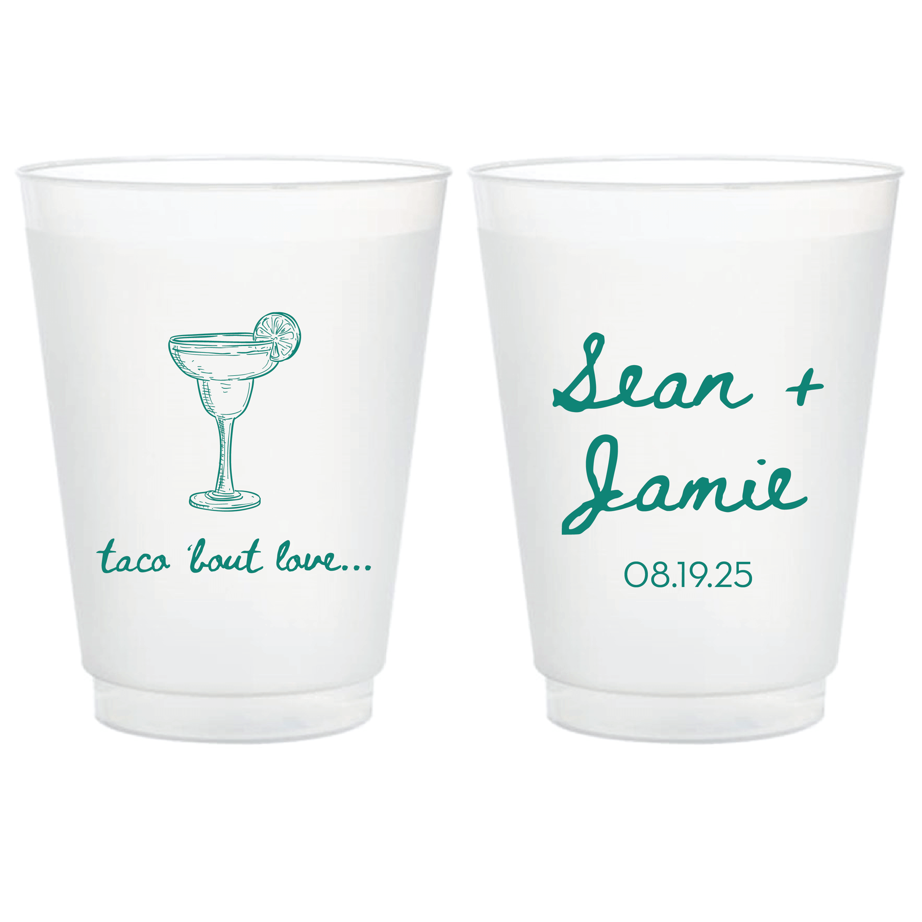 Taco ’Bout Love Frosted Wedding Cups