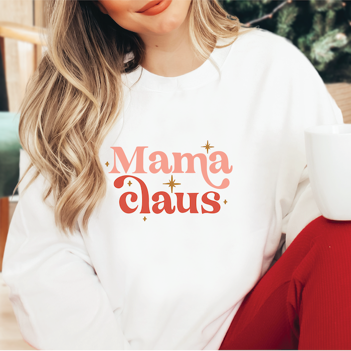 Mama Claus Christmas Sweatshirt - Barn Street Designs