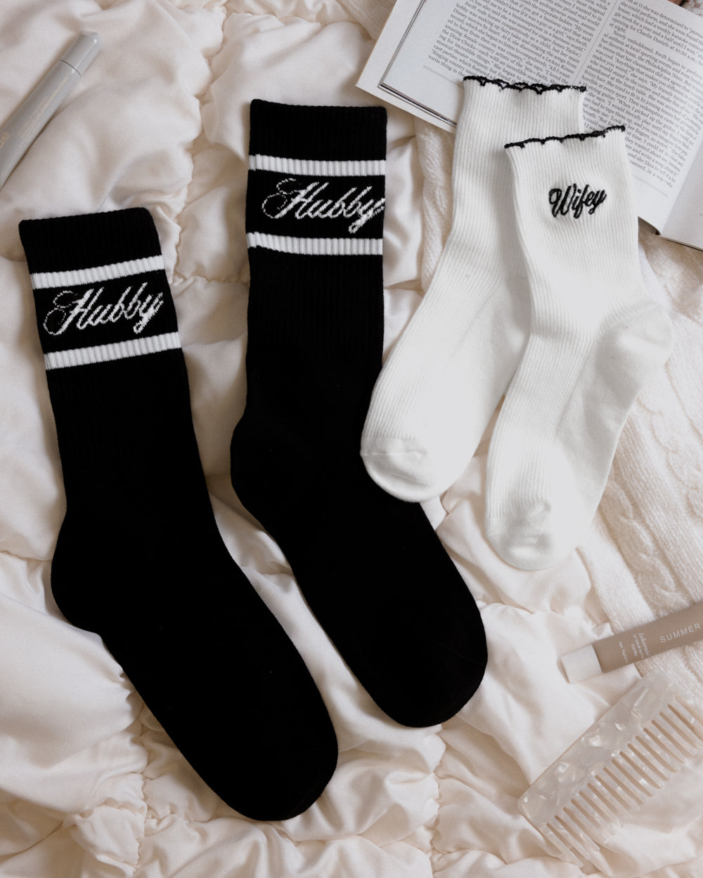 Wifey and Hubby Socks - matching newlywed socks
