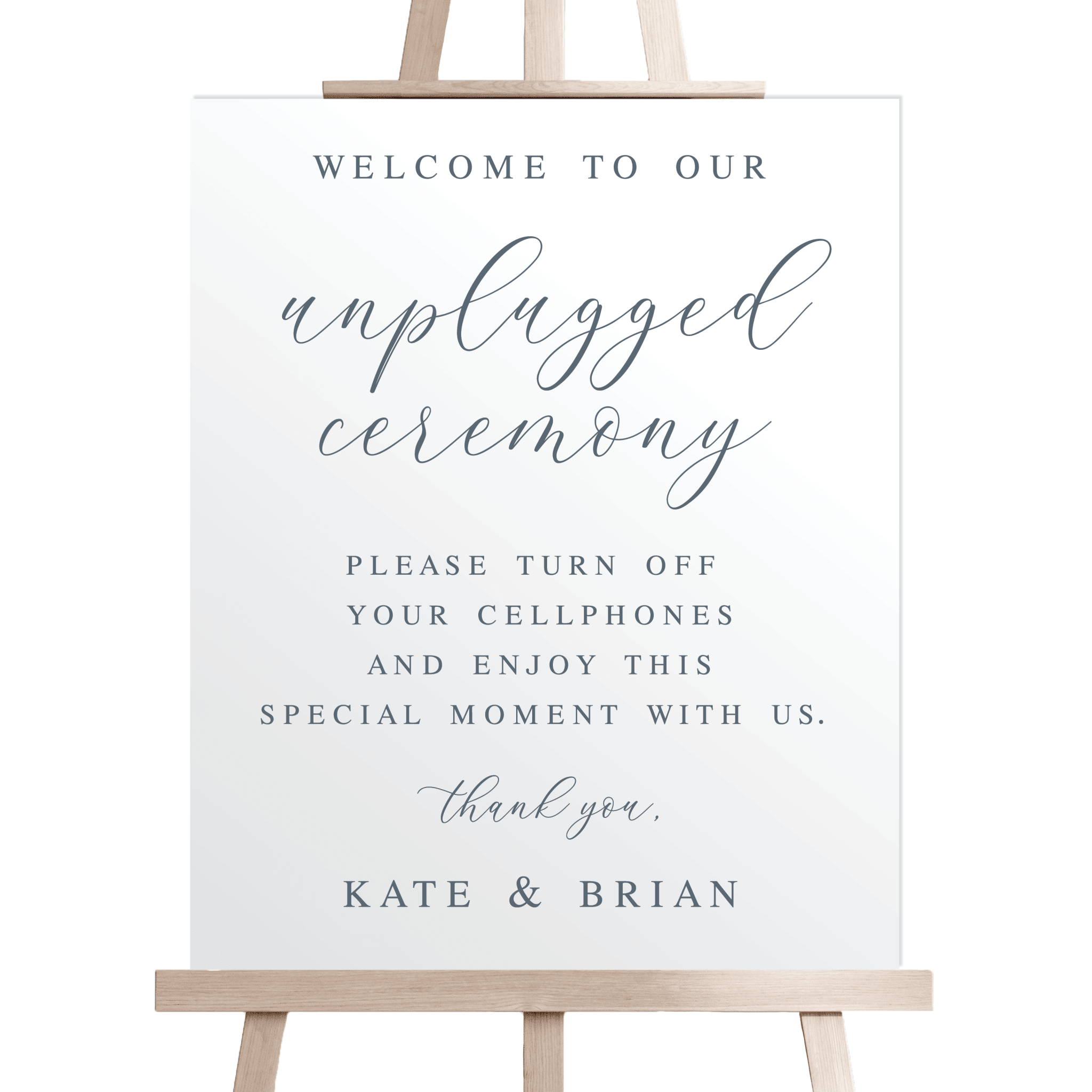 Unplugged Wedding Ceremony Sign - Welcome Sign