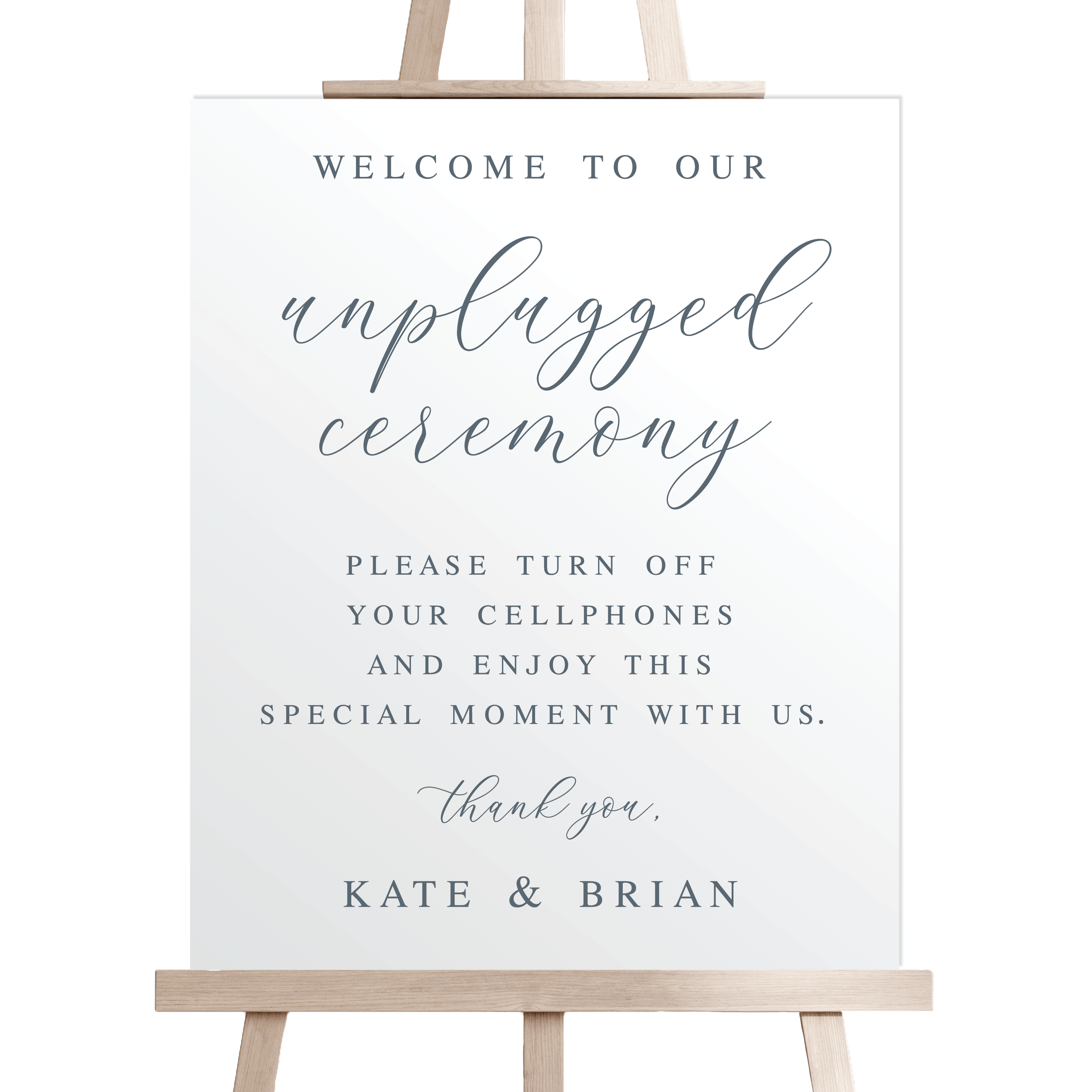 Unplugged Wedding Ceremony Sign - Welcome Sign