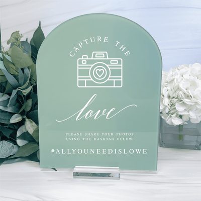 Capture the Love Hashtag Wedding Sign