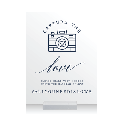 Capture the Love Hashtag Wedding Sign