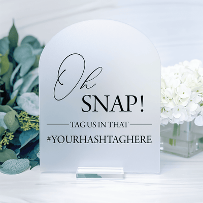 Tag Us! Hashtag Wedding Sign