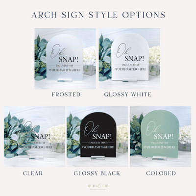 Tag Us! Hashtag Wedding Sign
