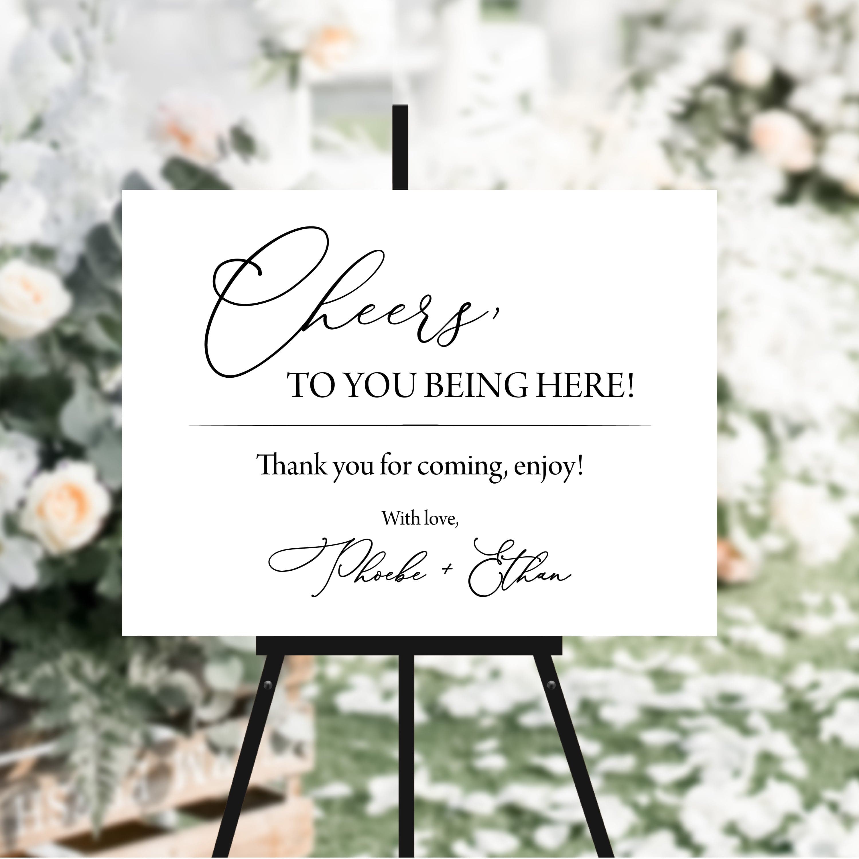 Cheers to You Wedding Ceremony Sign - Welcome Sign