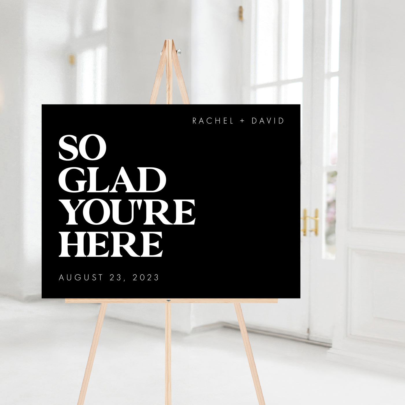 So Glad You're Here Wedding Ceremony Sign