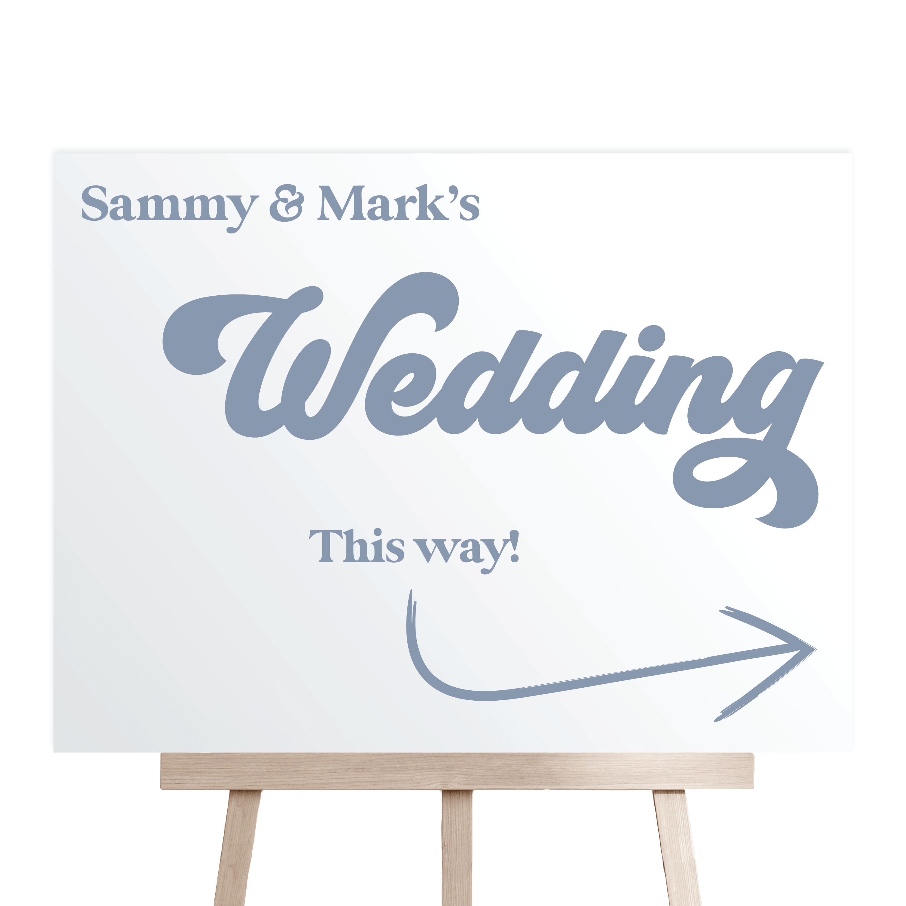 Retro Directional Wedding Ceremony Sign - Welcome Sign