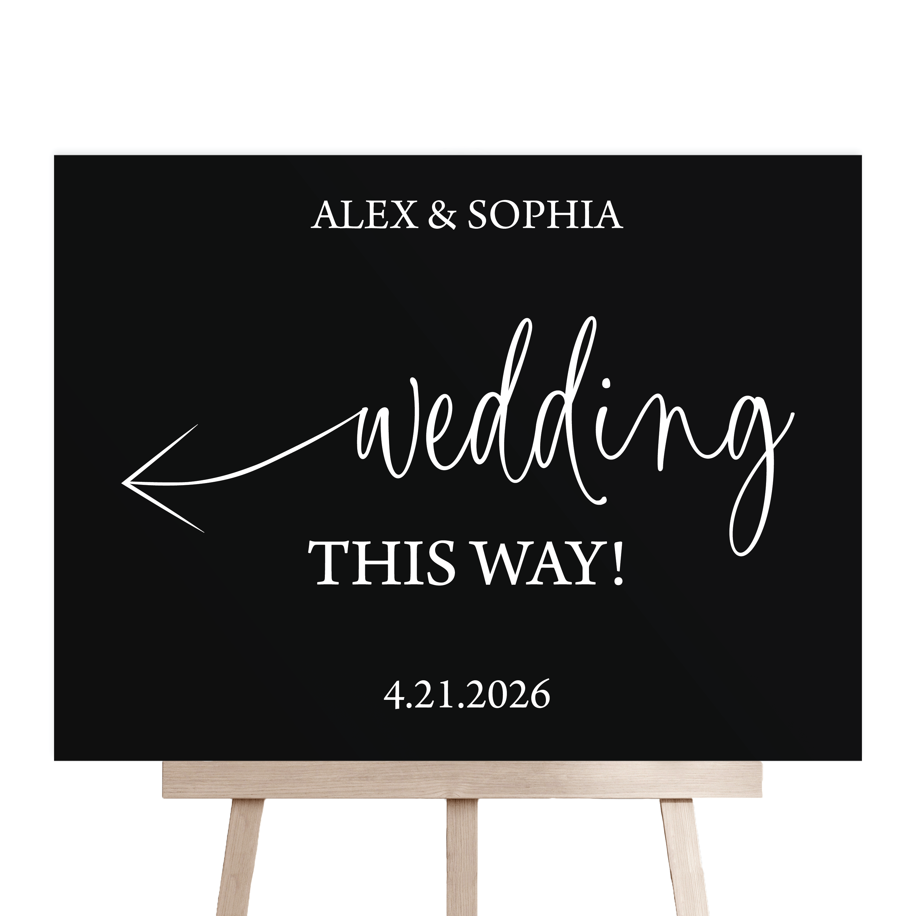 Wedding This Way Directional Ceremony Sign - Welcome Sign