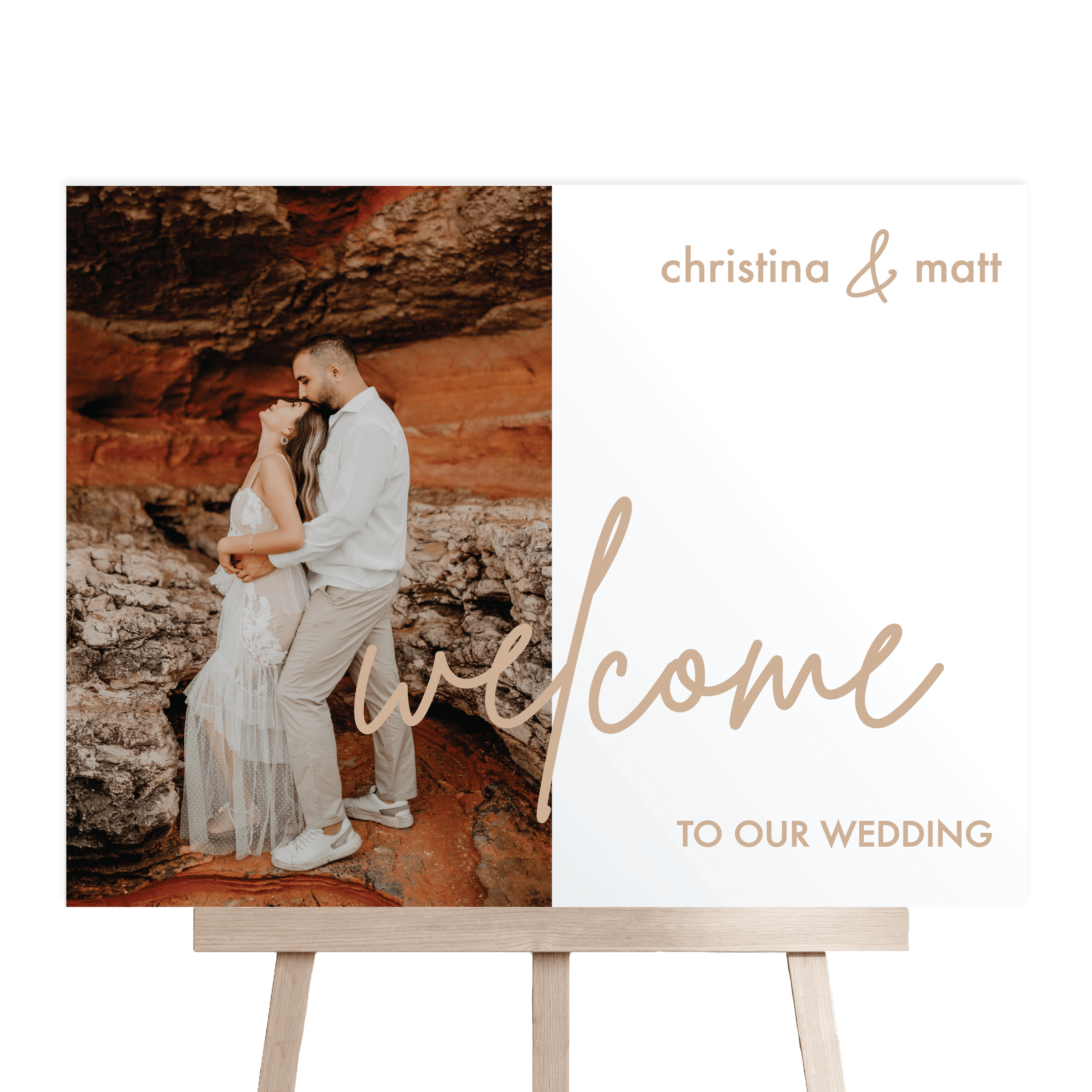 Wedding Welcome Sign with Photo - Welcome Sign