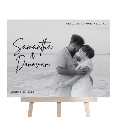 Custom Photo Wedding Welcome Sign - Welcome Sign