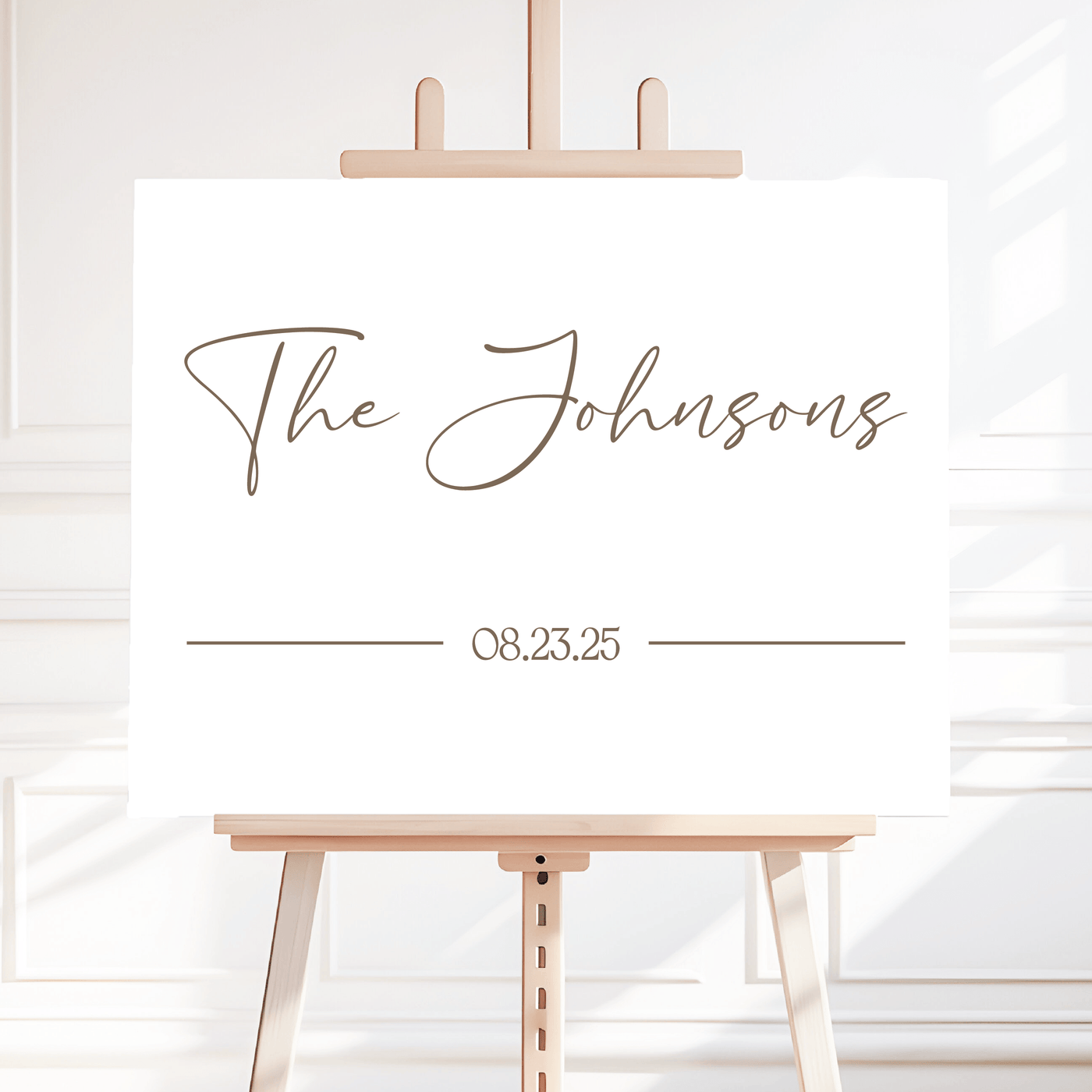 Last Name & Date Wedding Welcome Sign - Welcome Sign