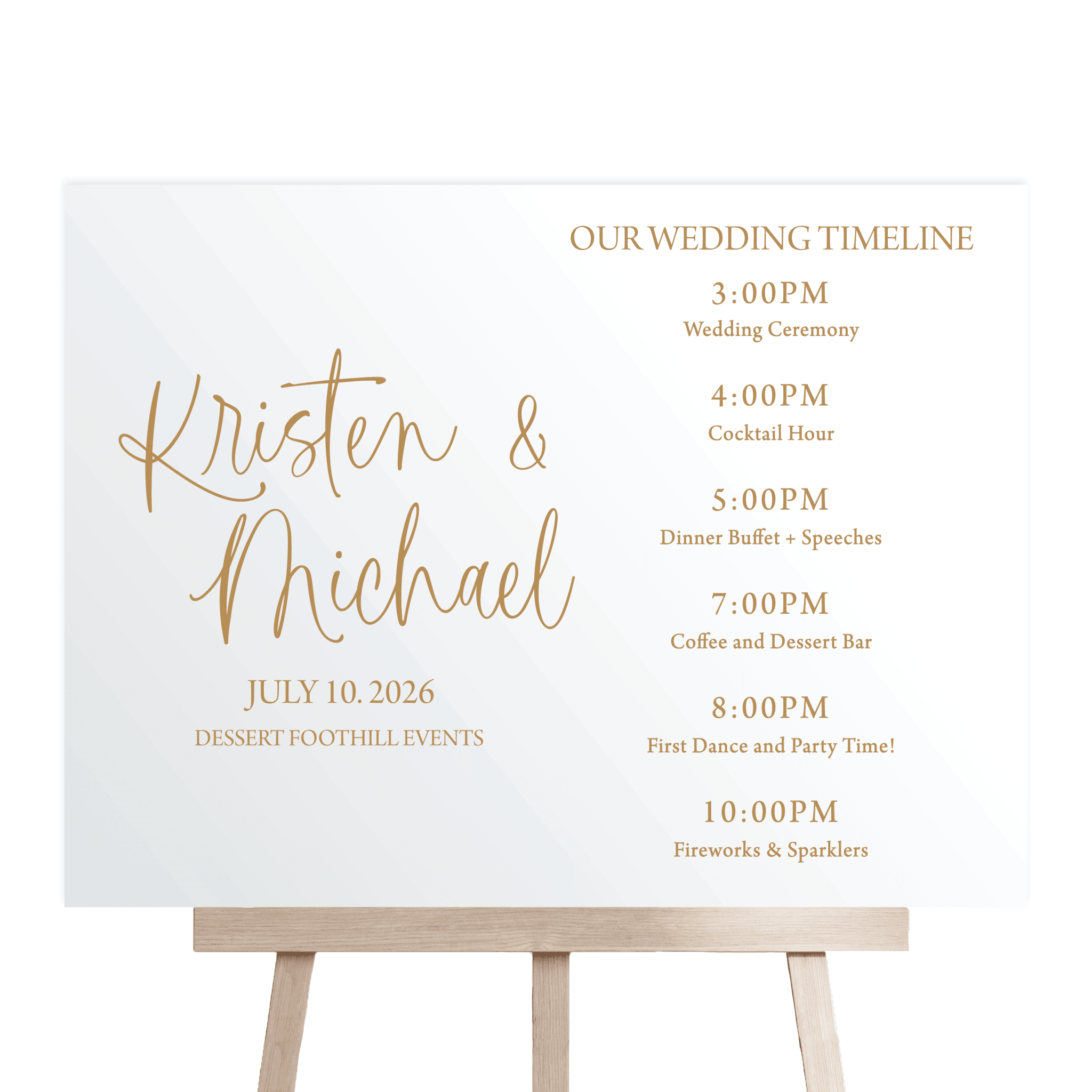 Boho Order of Events Welcome Sign - Welcome Sign