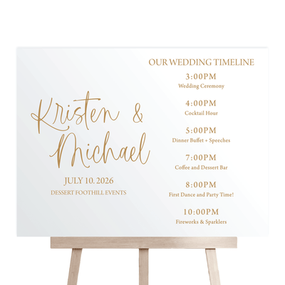 Boho Order of Events Welcome Sign - Welcome Sign