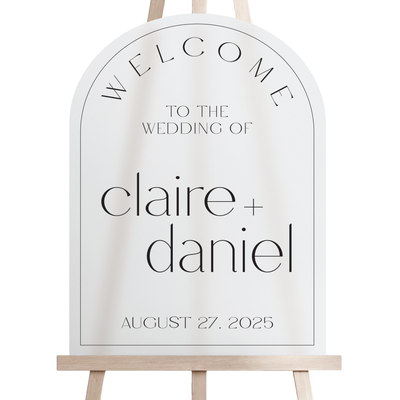 Minimalist Wedding Welcome Sign