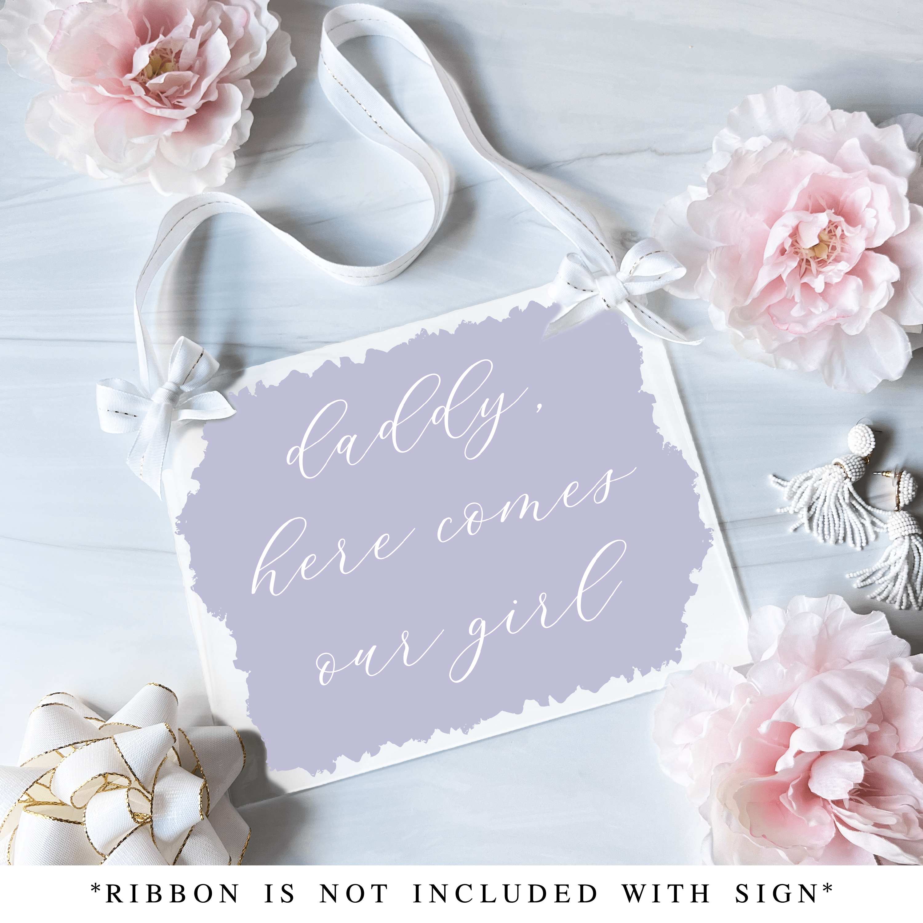 Daddy, Here Comes Our Girl Acrylic Wedding Sign - Table Signs