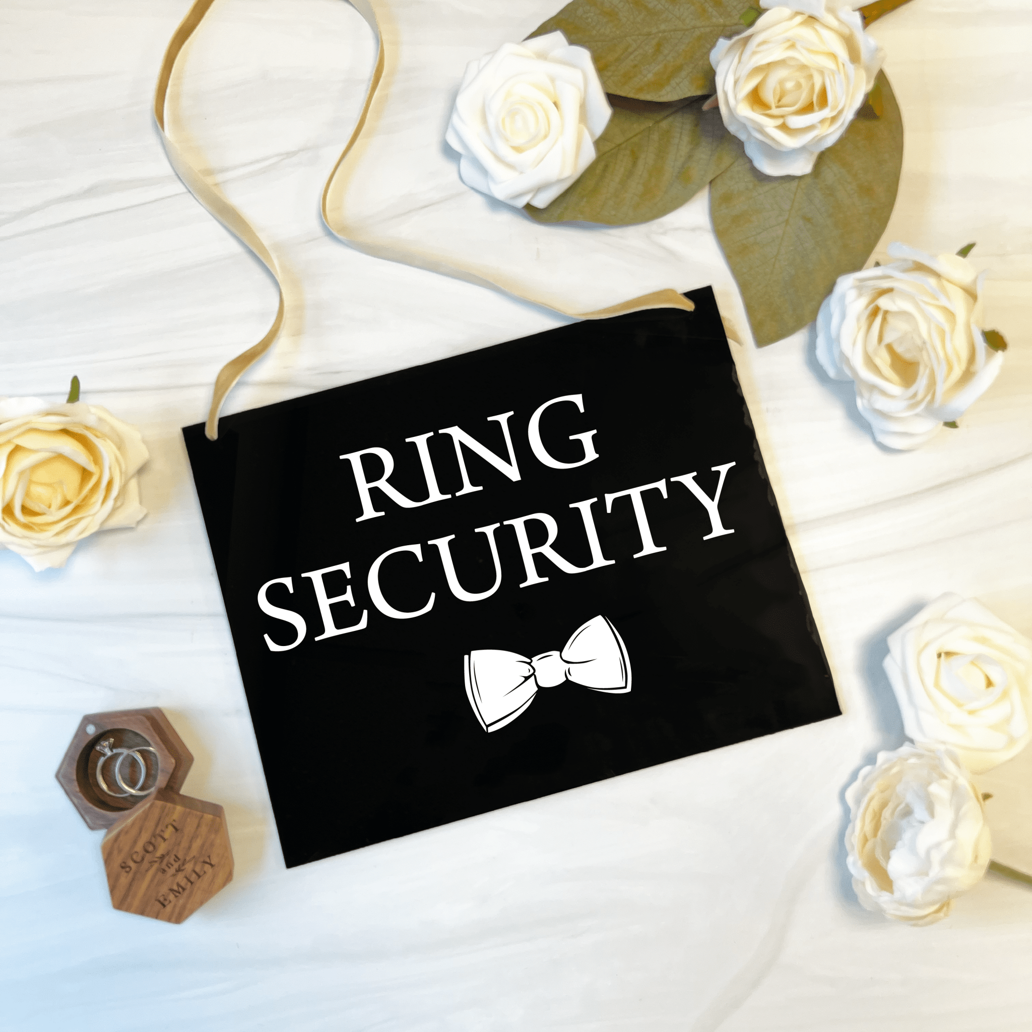 Ring Security Acrylic Wedding Sign - Table Signs