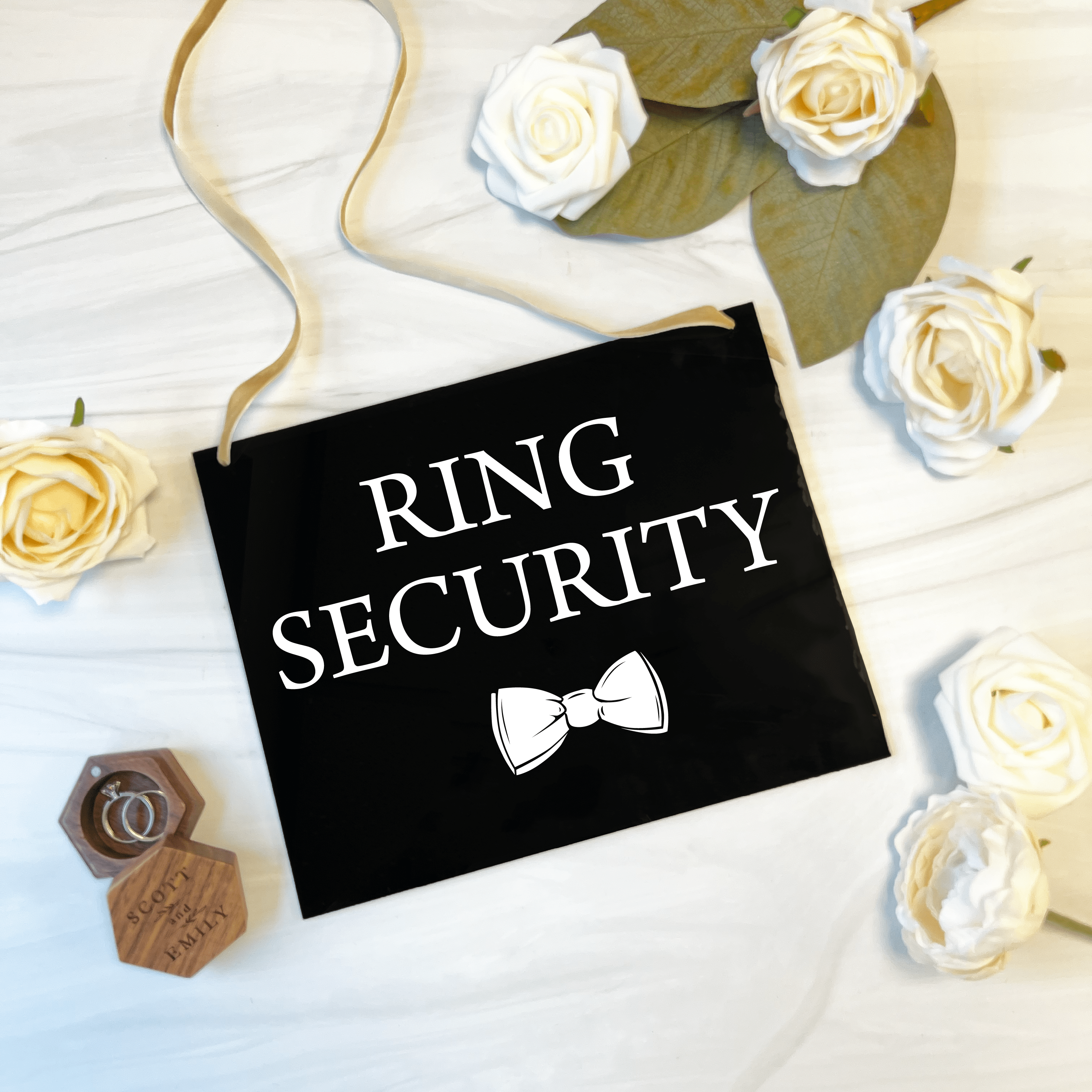 Ring Security Acrylic Wedding Sign - Table Signs
