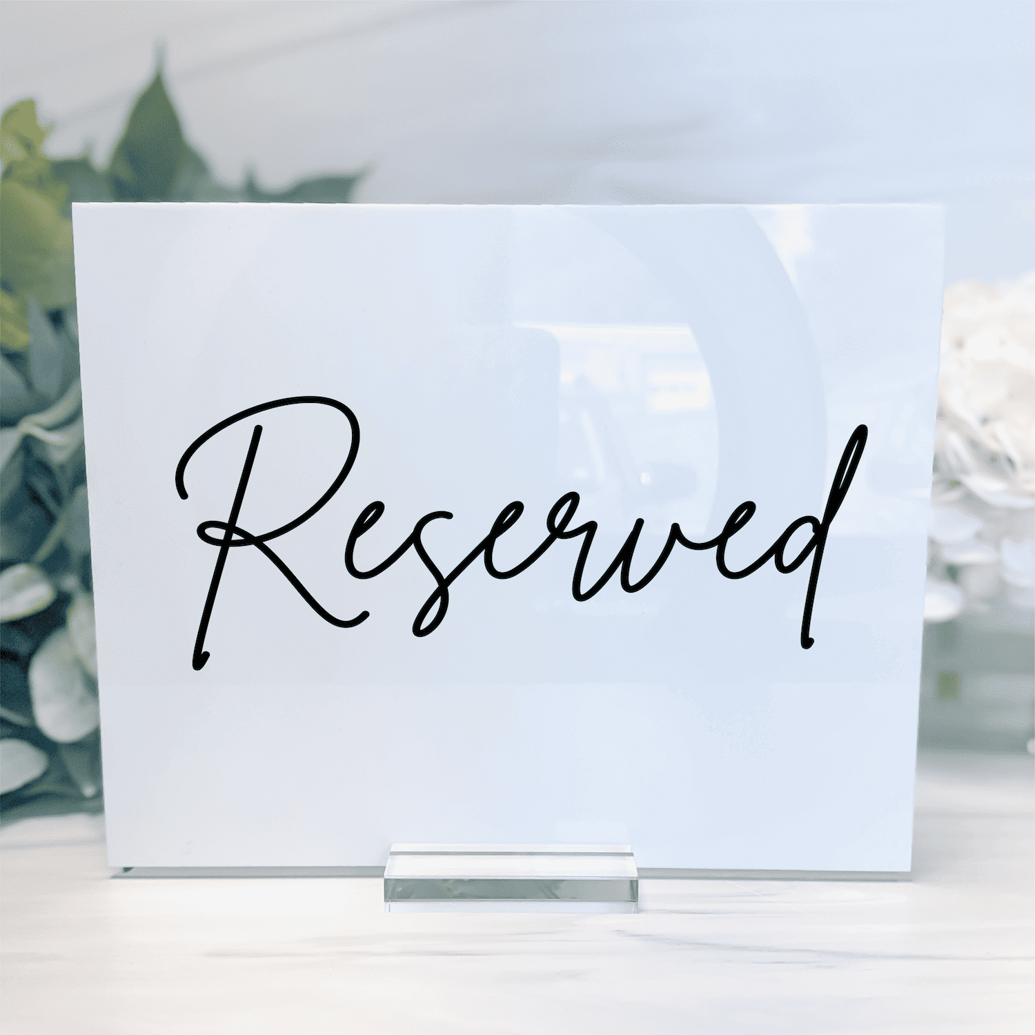 Reserved Acrylic Wedding Sign