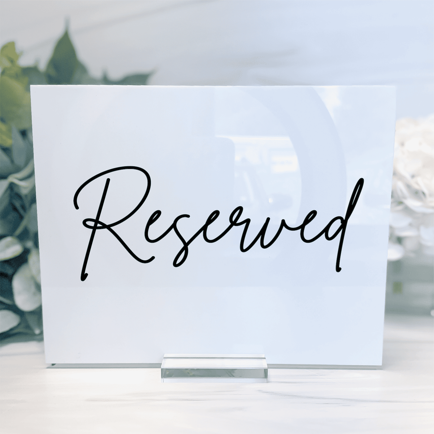 Reserved Acrylic Wedding Sign