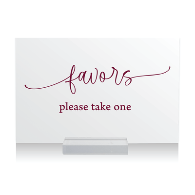 Favors Wedding Sign