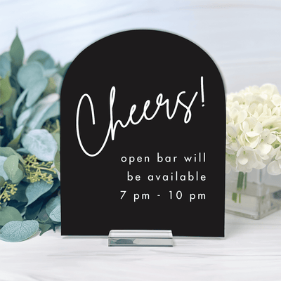 Open Bar Wedding Sign