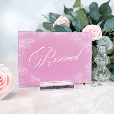 Toile Floral Chinoiserie Reserved Acrylic Sign