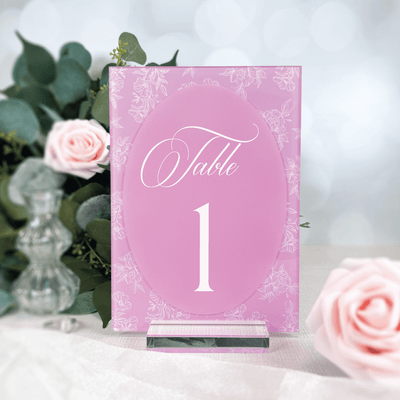 Toile Floral Chinoiserie Acrylic Table Numbers