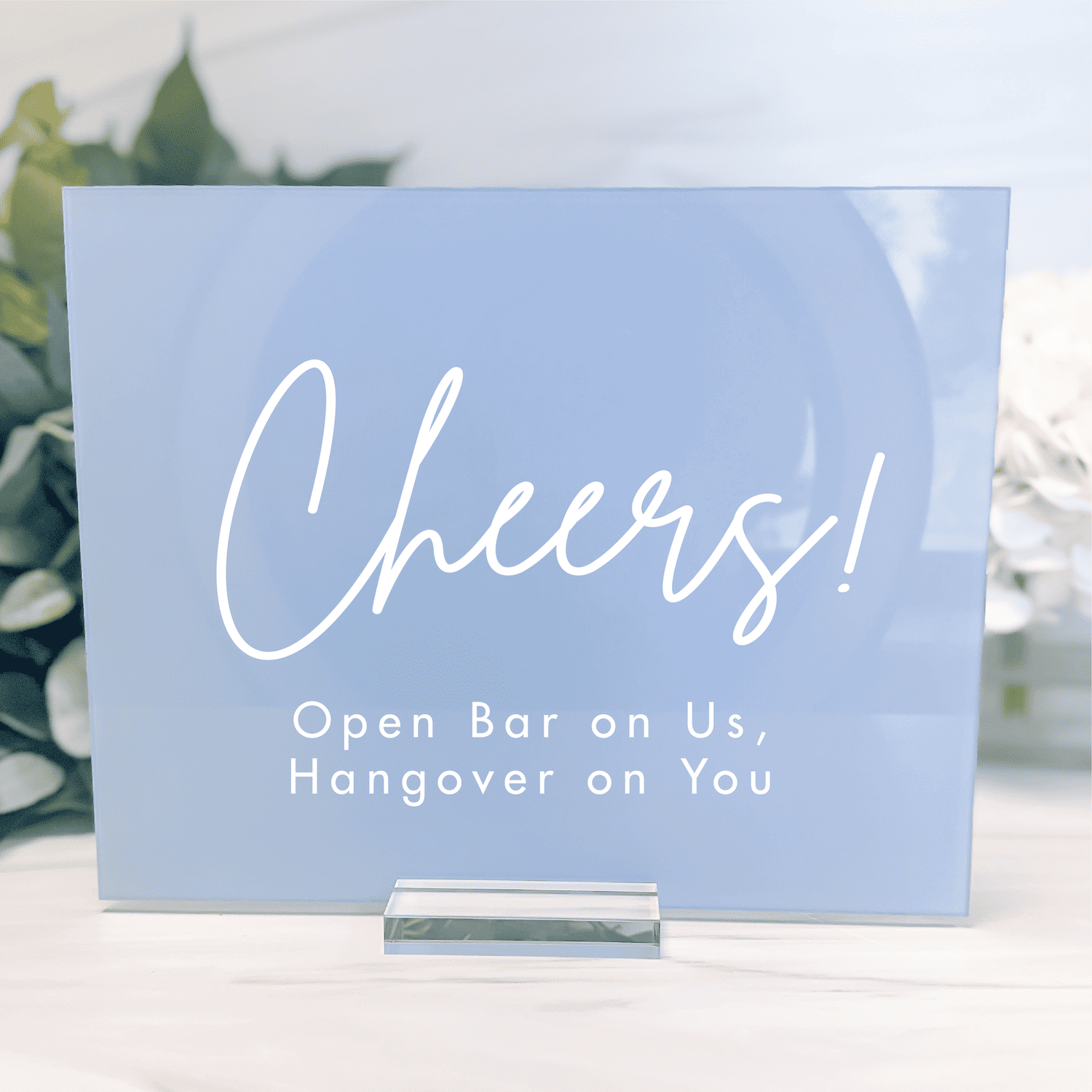 Cheers! Acrylic Wedding Bar Sign