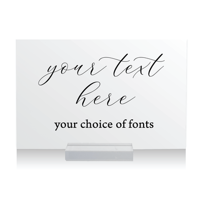 Custom Acrylic Sign - Customize With Your Text (Landscape)