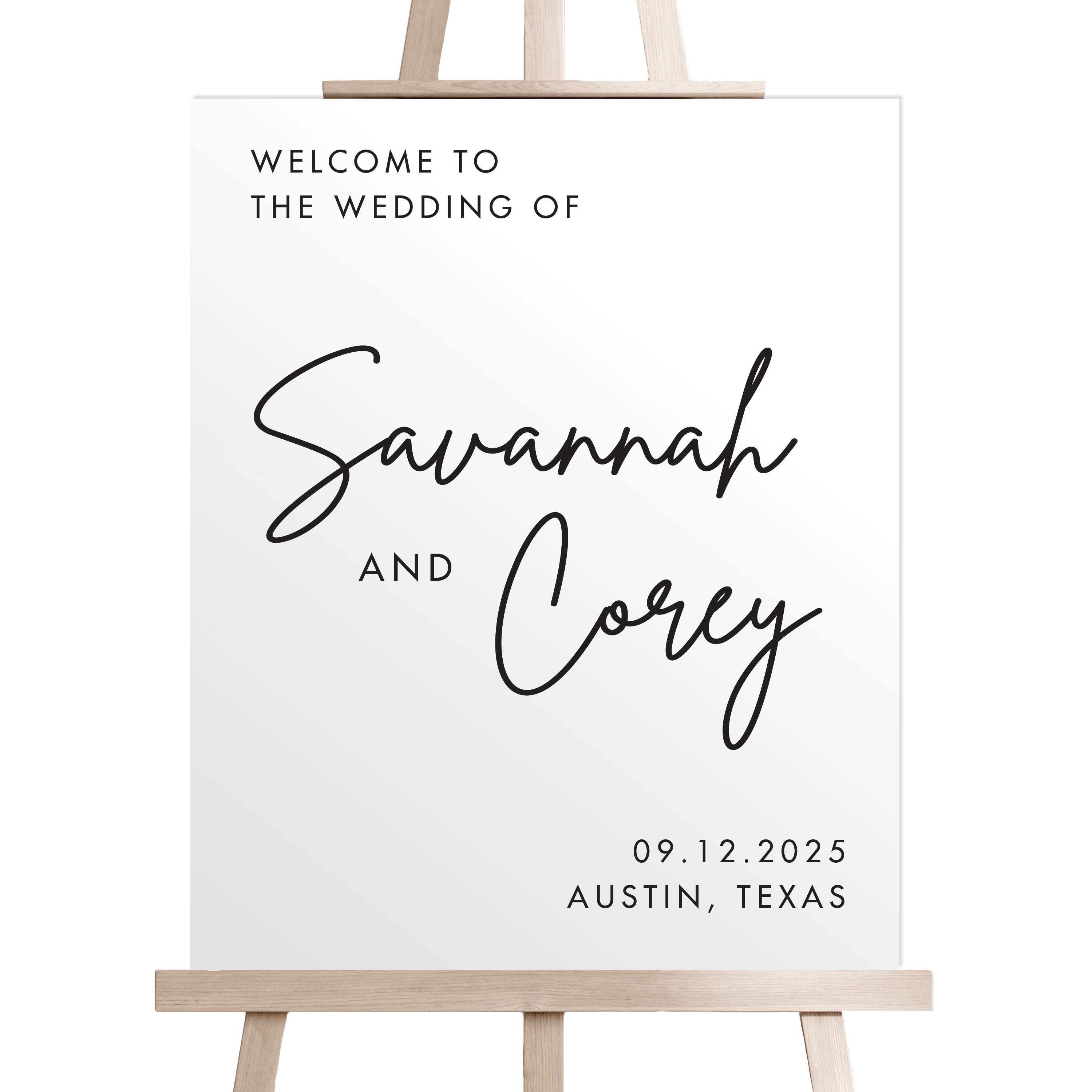 Welcome to the Wedding of Sign - Welcome Sign