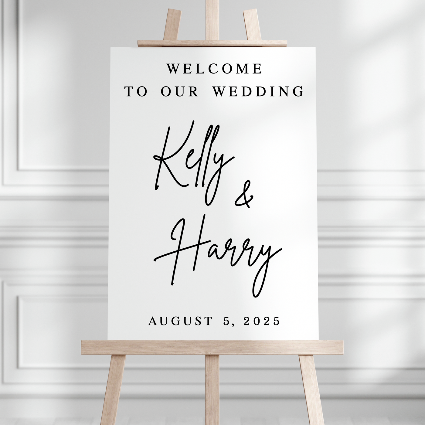 First Names Wedding Welcome Sign - Welcome Sign