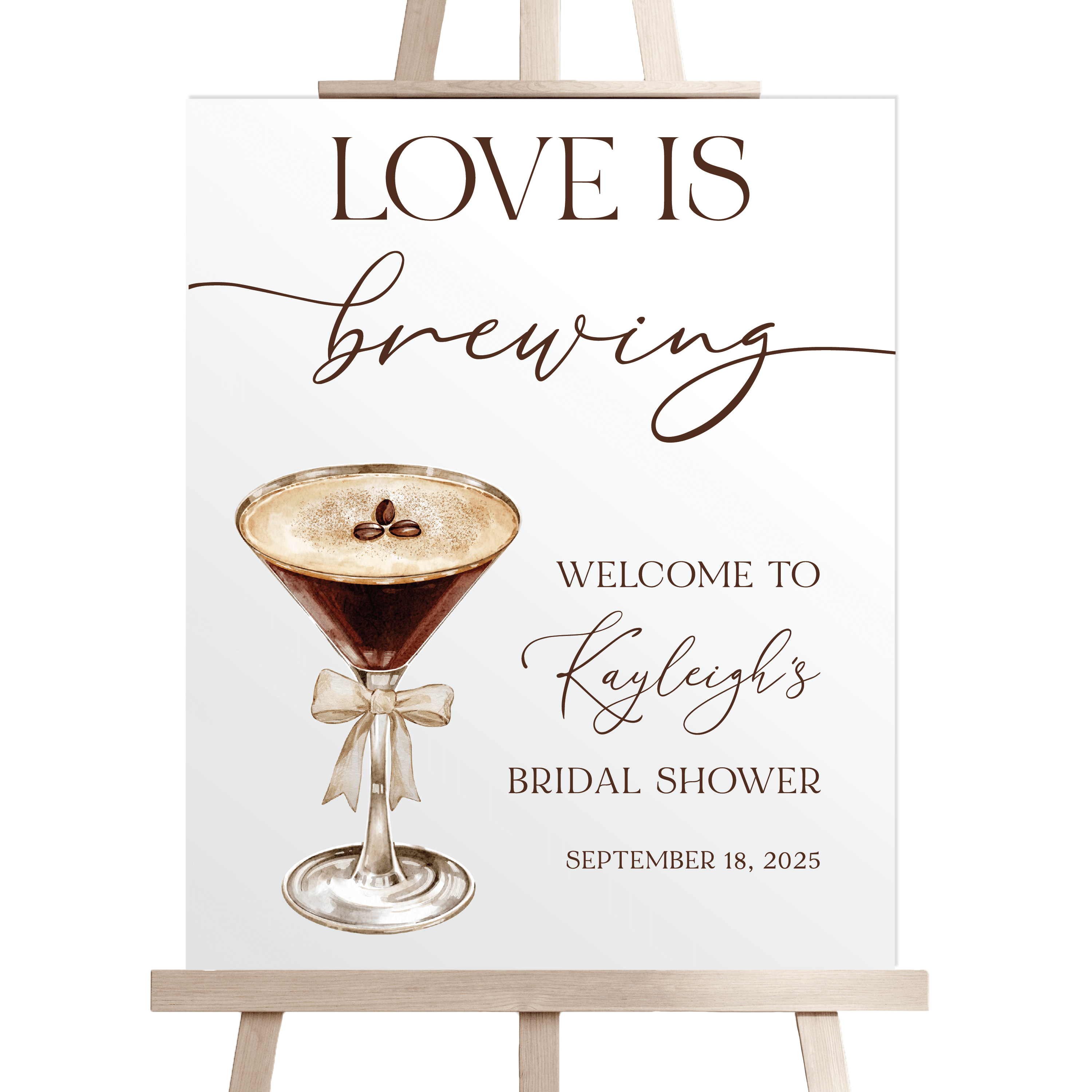 Love Is Brewing Bridal Shower Welcome Sign