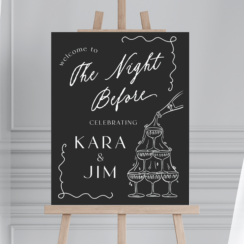 Sip the Night Before Wedding Rehearsal Dinner Sign