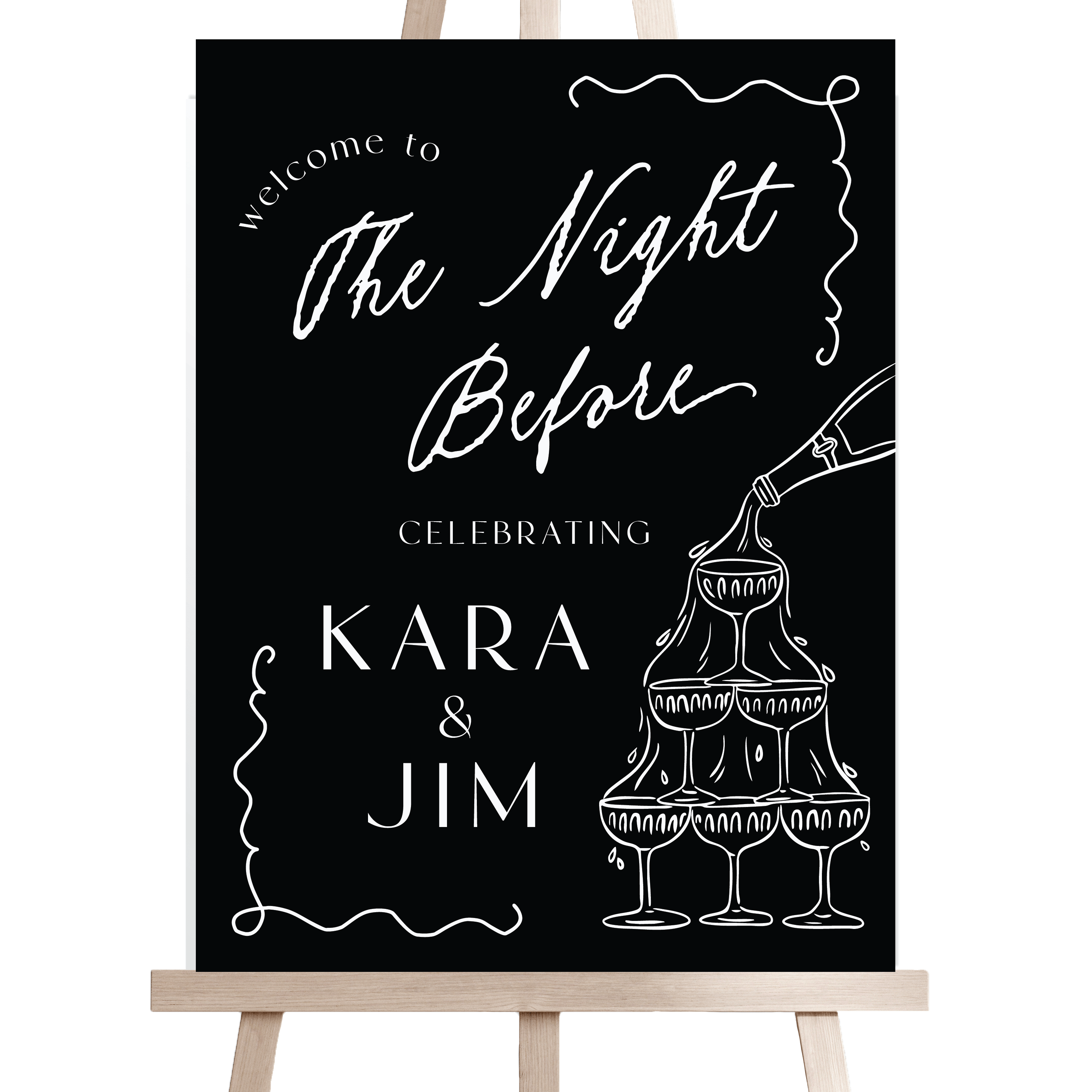 Sip the Night Before Wedding Rehearsal Dinner Sign