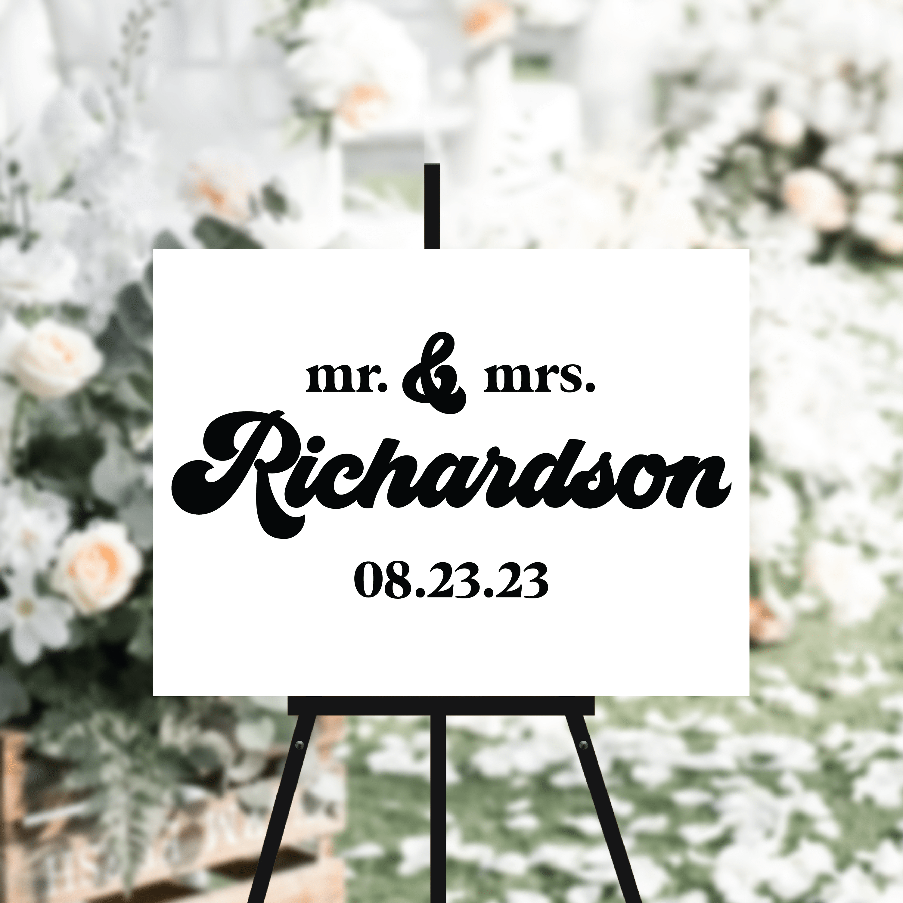 Mr. & Mrs. Last Name Wedding Welcome Sign - Welcome Sign