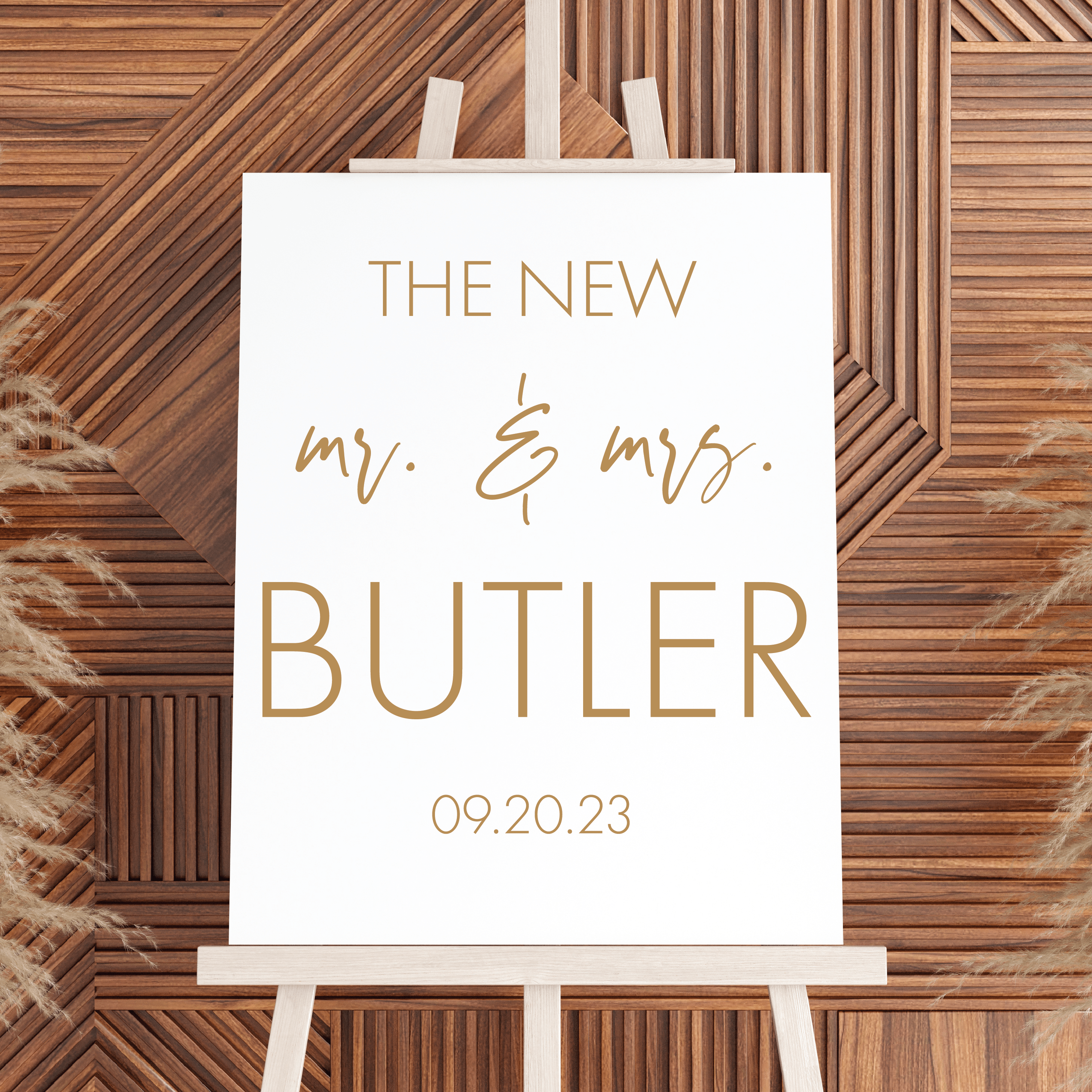 The New Mr. & Mrs. Wedding Welcome Sign - Welcome Sign