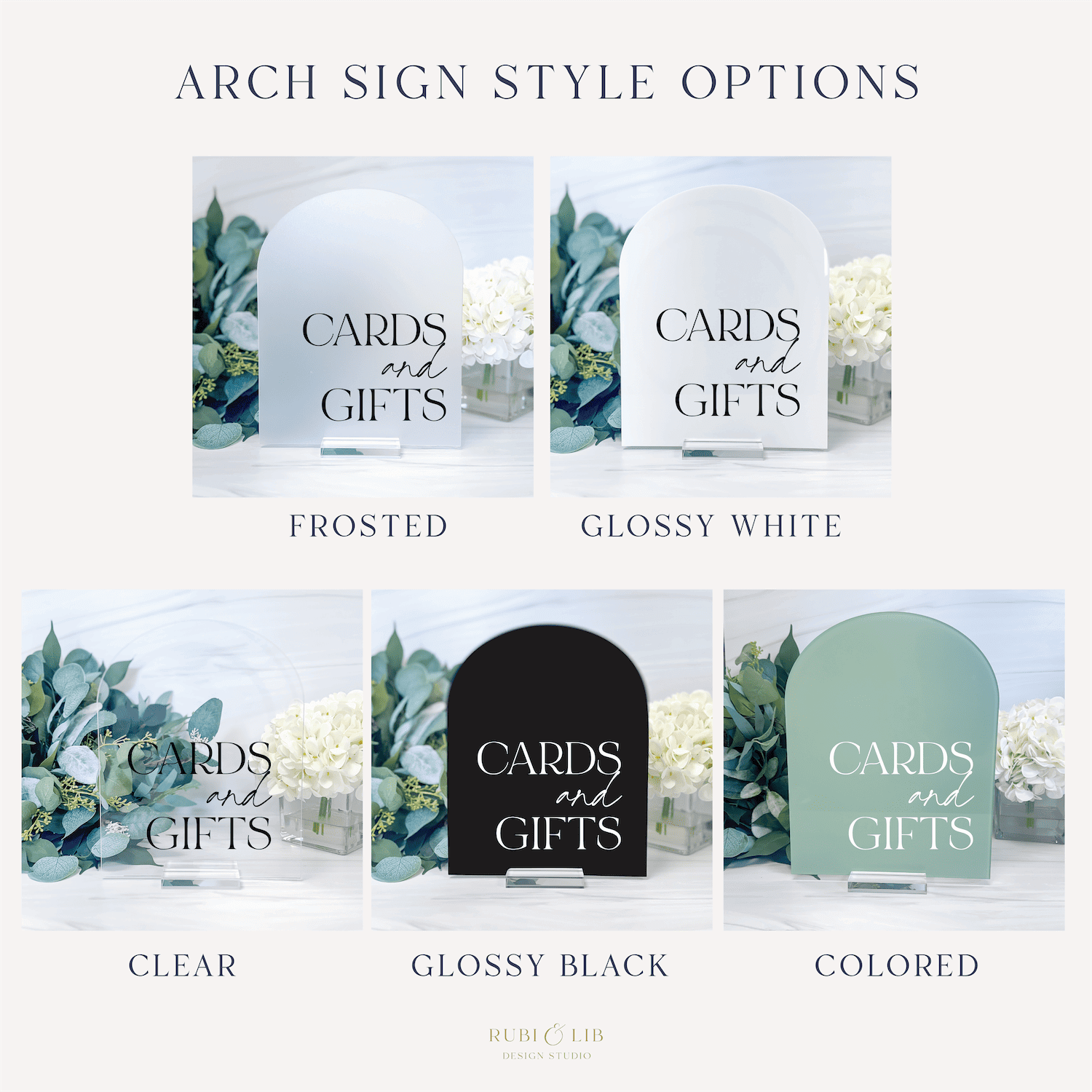 Cards and Gifts Acrylic Table Sign