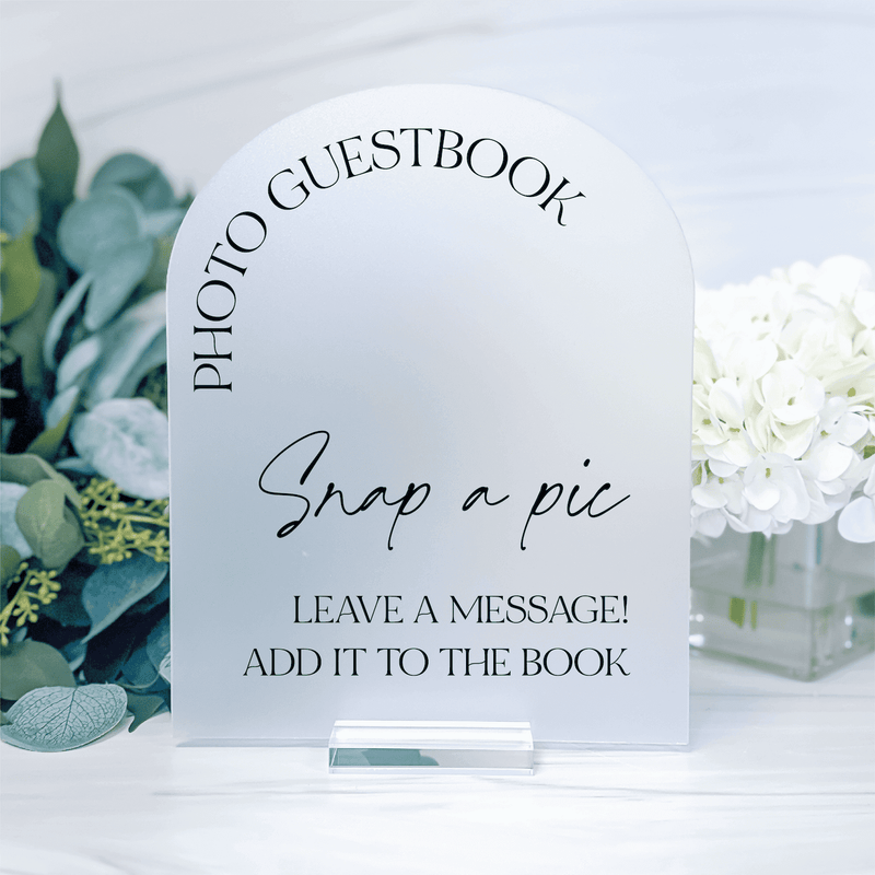 Photo Guestbook Acrylic Table Sign