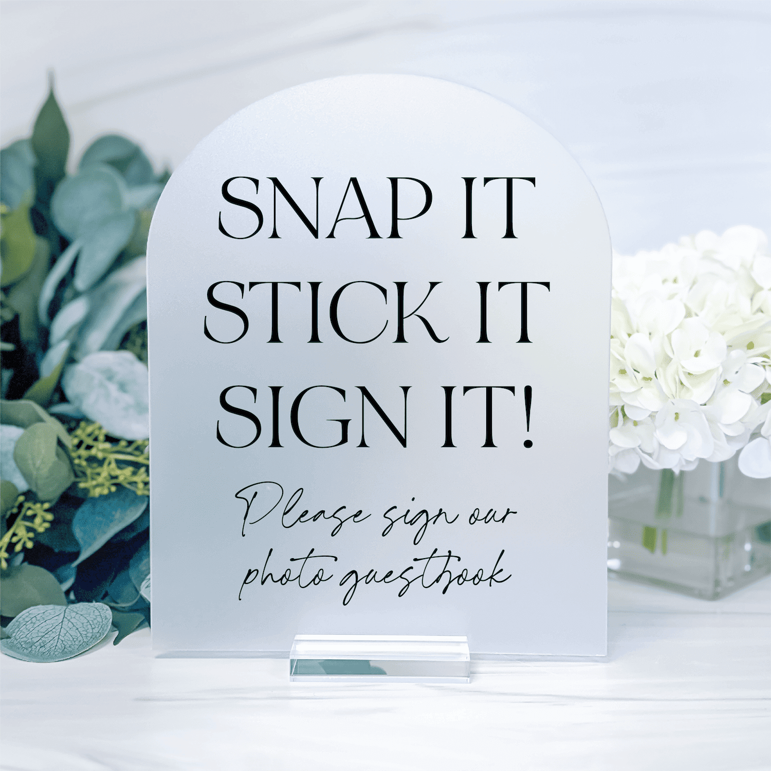 Tabletop Photo Guestbook Acrylic Sign