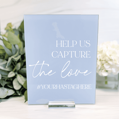 Photo Hashtag Acrylic Table Sign