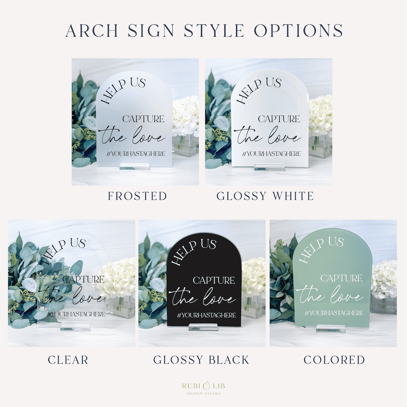 Photo Hashtag Acrylic Table Sign