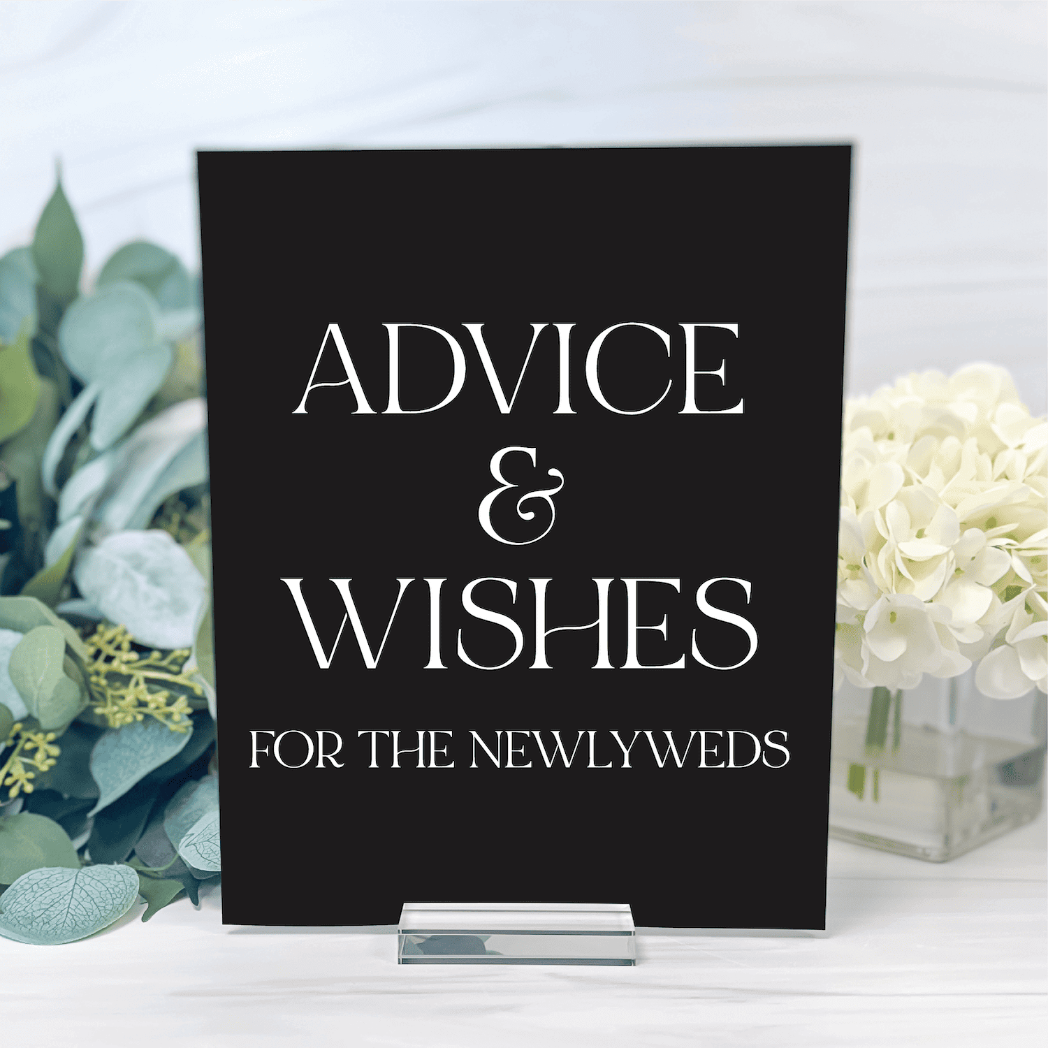 Advice & Wishes for the Newlyweds Acrylic Sign