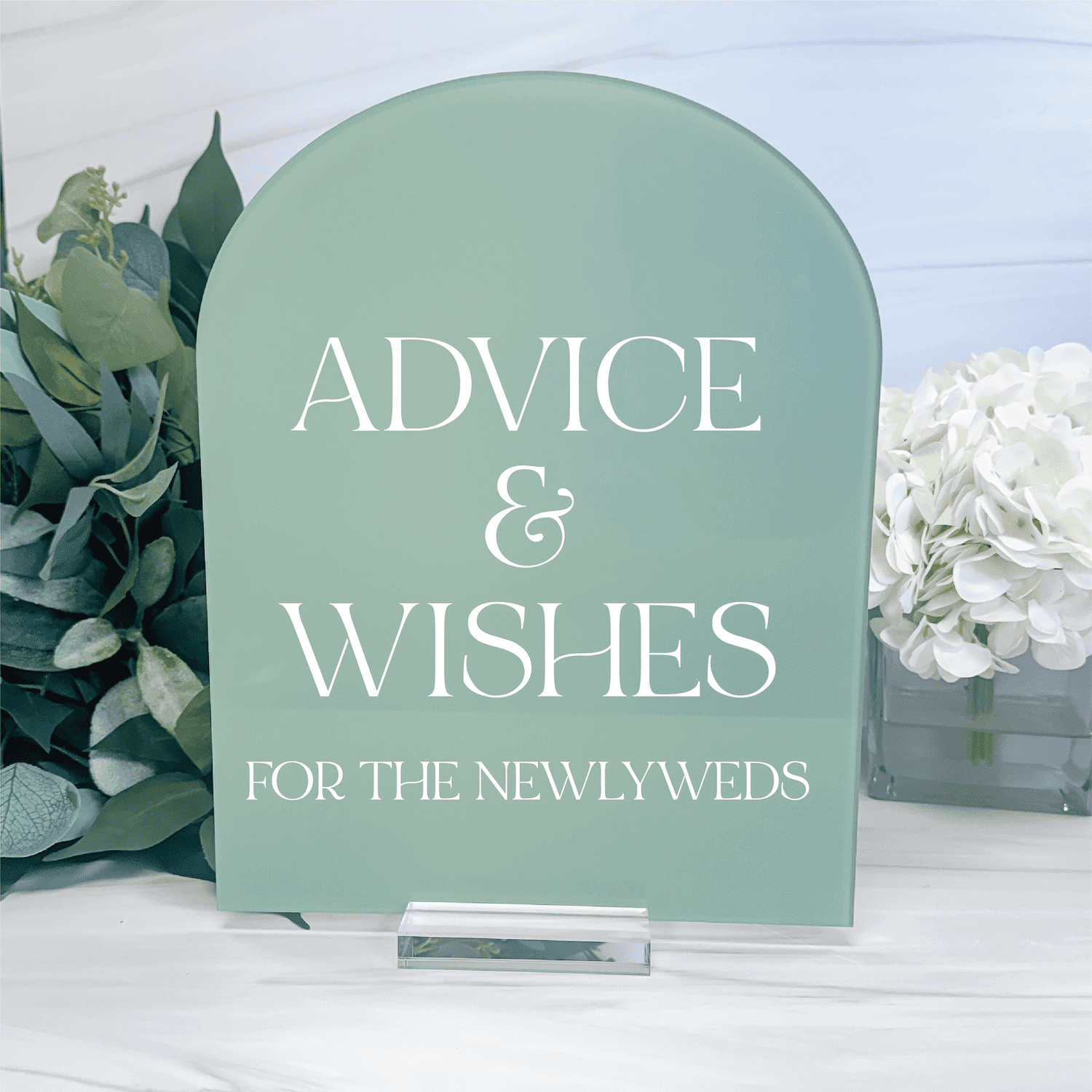 Advice & Wishes for the Newlyweds Acrylic Sign