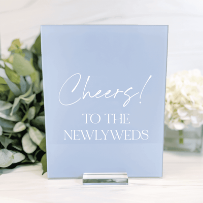 Cheers To The Newlyweds Acrylic Wedding Sign