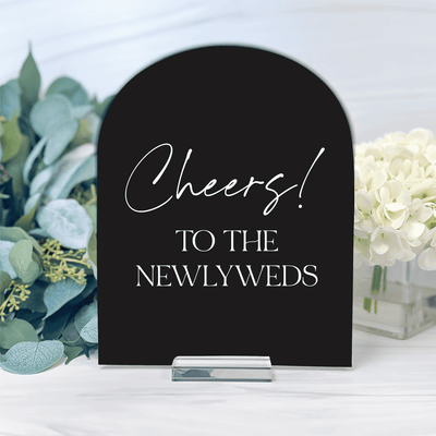 Cheers To The Newlyweds Acrylic Wedding Sign
