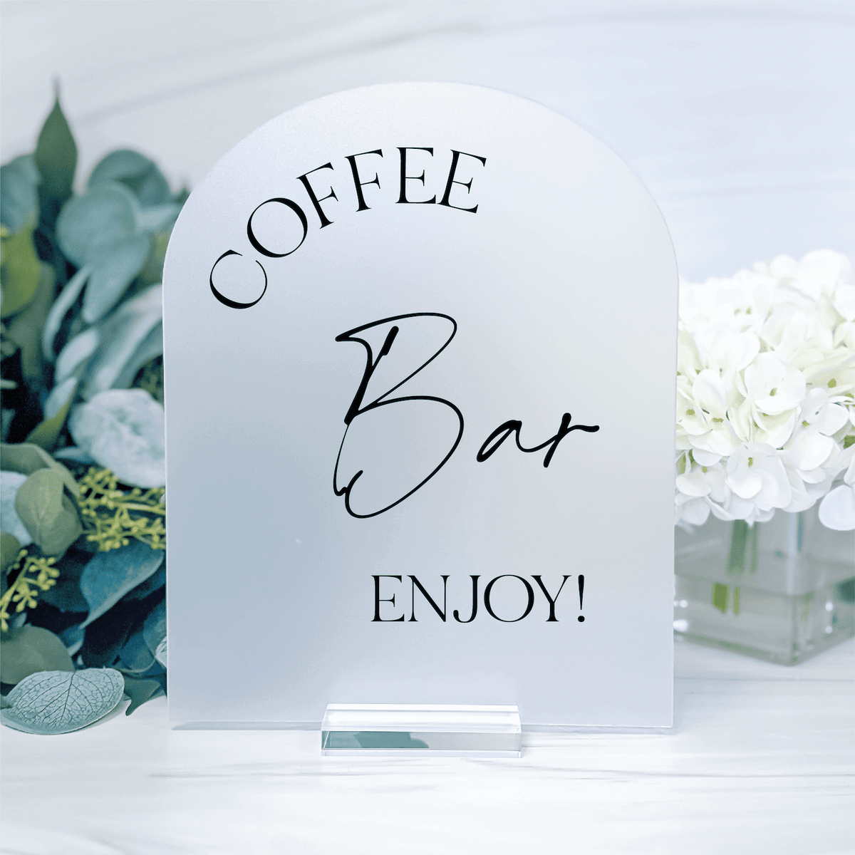 Coffee Bar Acrylic Table Sign | Rubi and Lib Design Studio