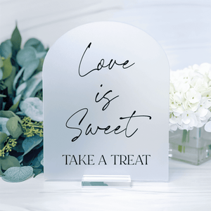 Love Is Sweet Acrylic Treat Sign
